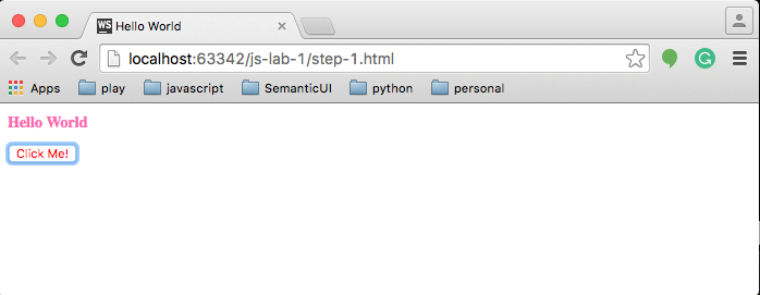 Figure 4: HTML file rendered in Chrome browser