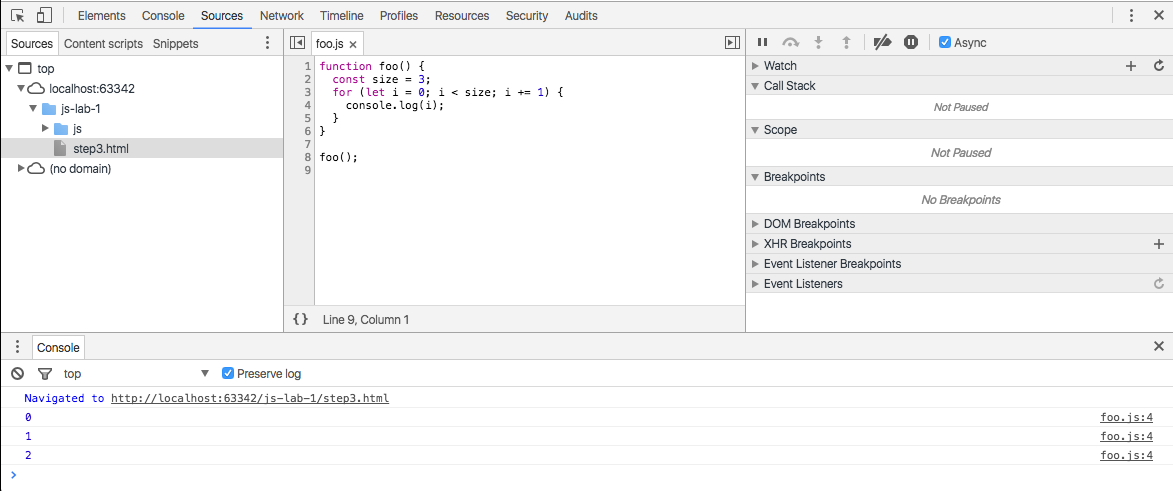 Figure 4: Output to console