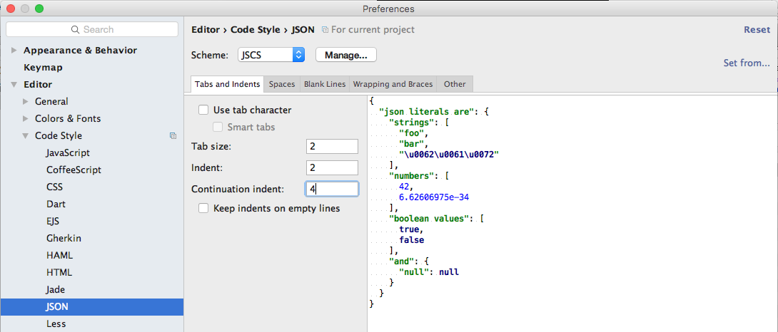 Figure 12: Editor | JSON configuration