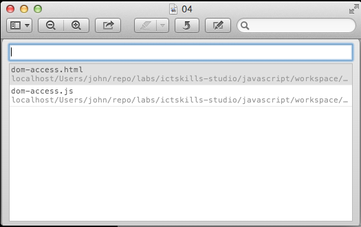 Figure 4: Select dom-access.js